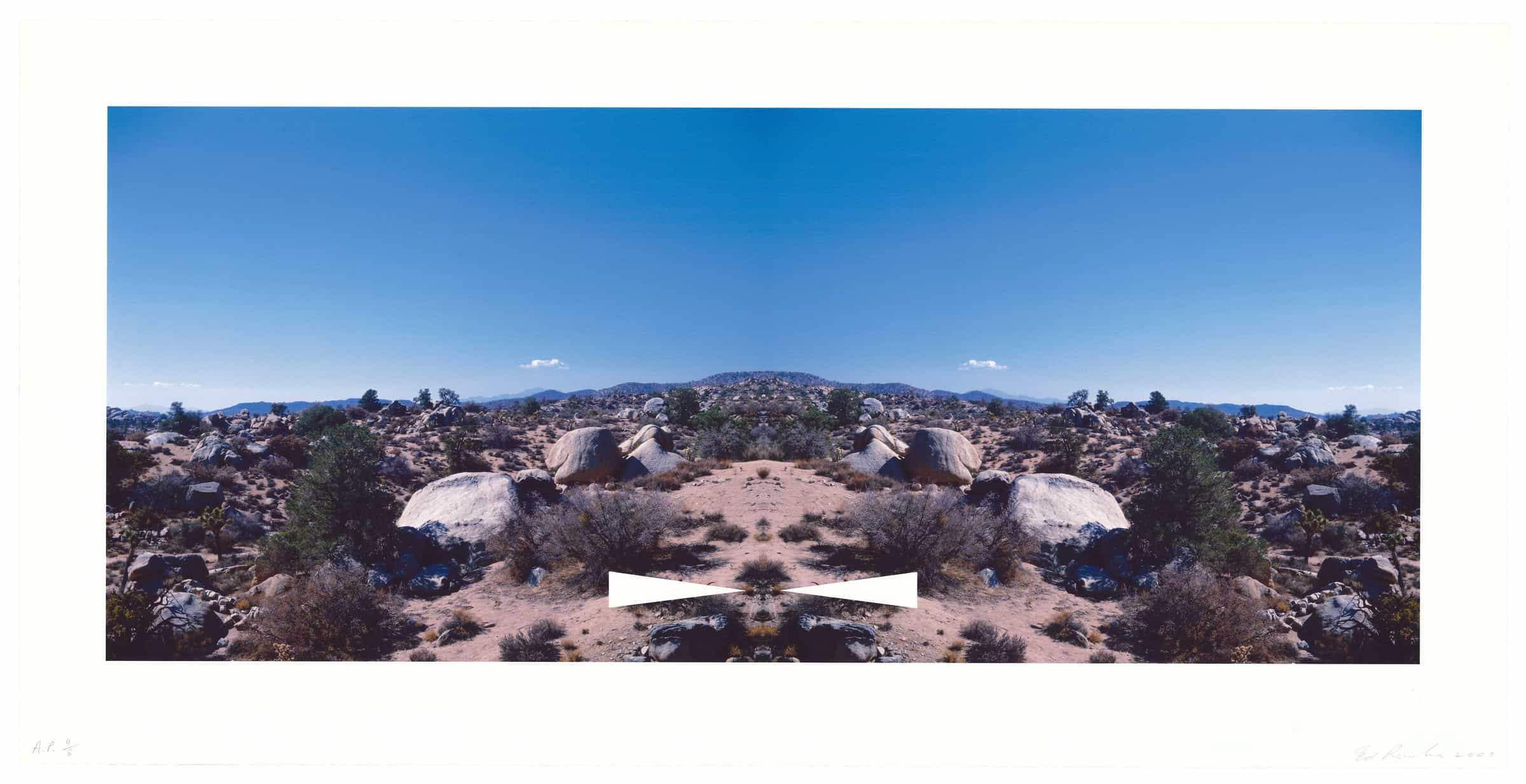 Ed Ruscha, Bow-Tie Palm Springs (Bow-Tie Landscapes), 2003