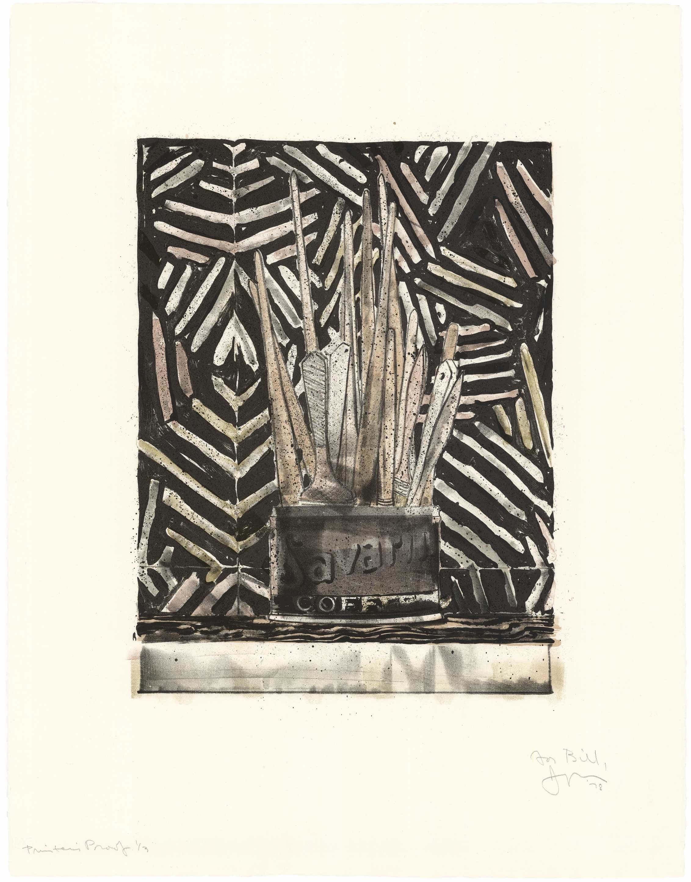 Jasper Johns, Savarin 5 (Corpse and Mirror), 1978