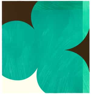 Sarah Crowner, Untitled (Green Clovers), 2023