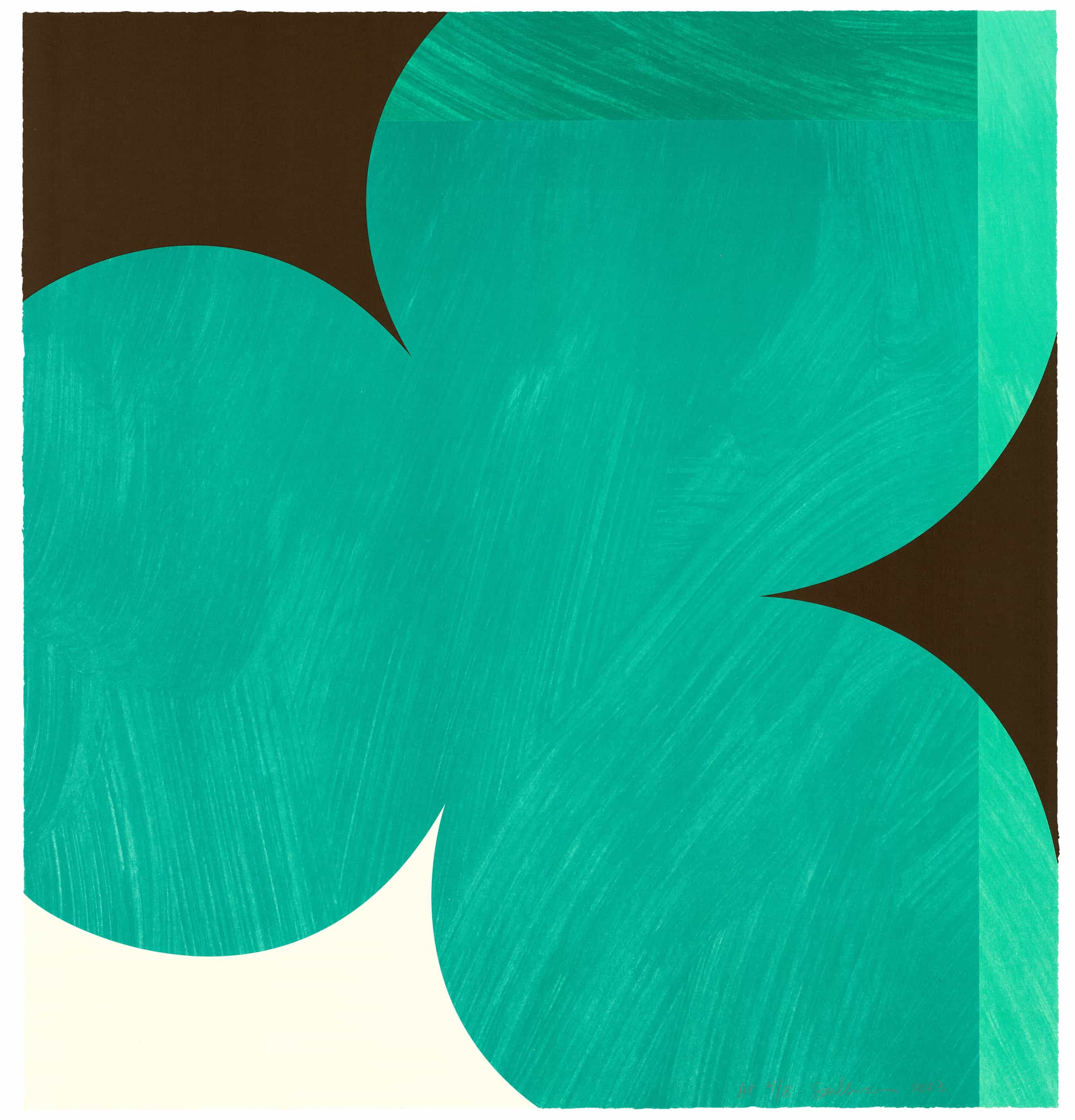 Sarah Crowner, Untitled (Green Clovers), 2023