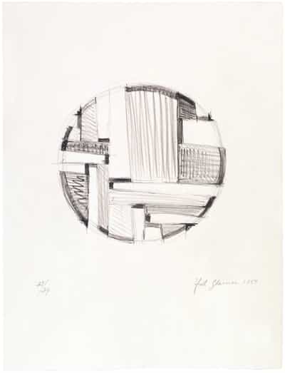 Fritz Glarner, Drawing for Tondo no. 5, 1959