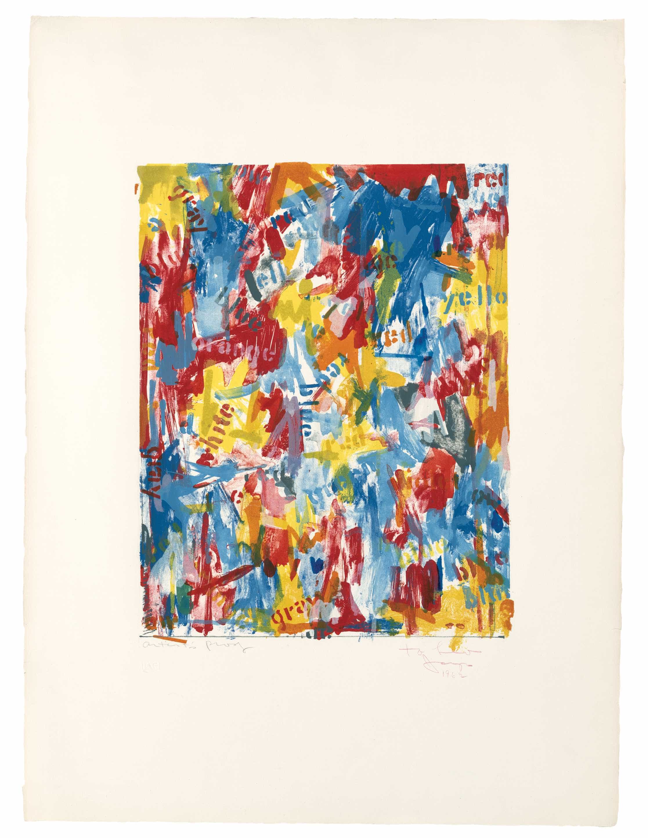 Jasper Johns, False Start I, 1962