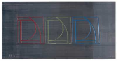 Wyatt Kahn, Three Bits (Red, Yellow, Blue), 2020