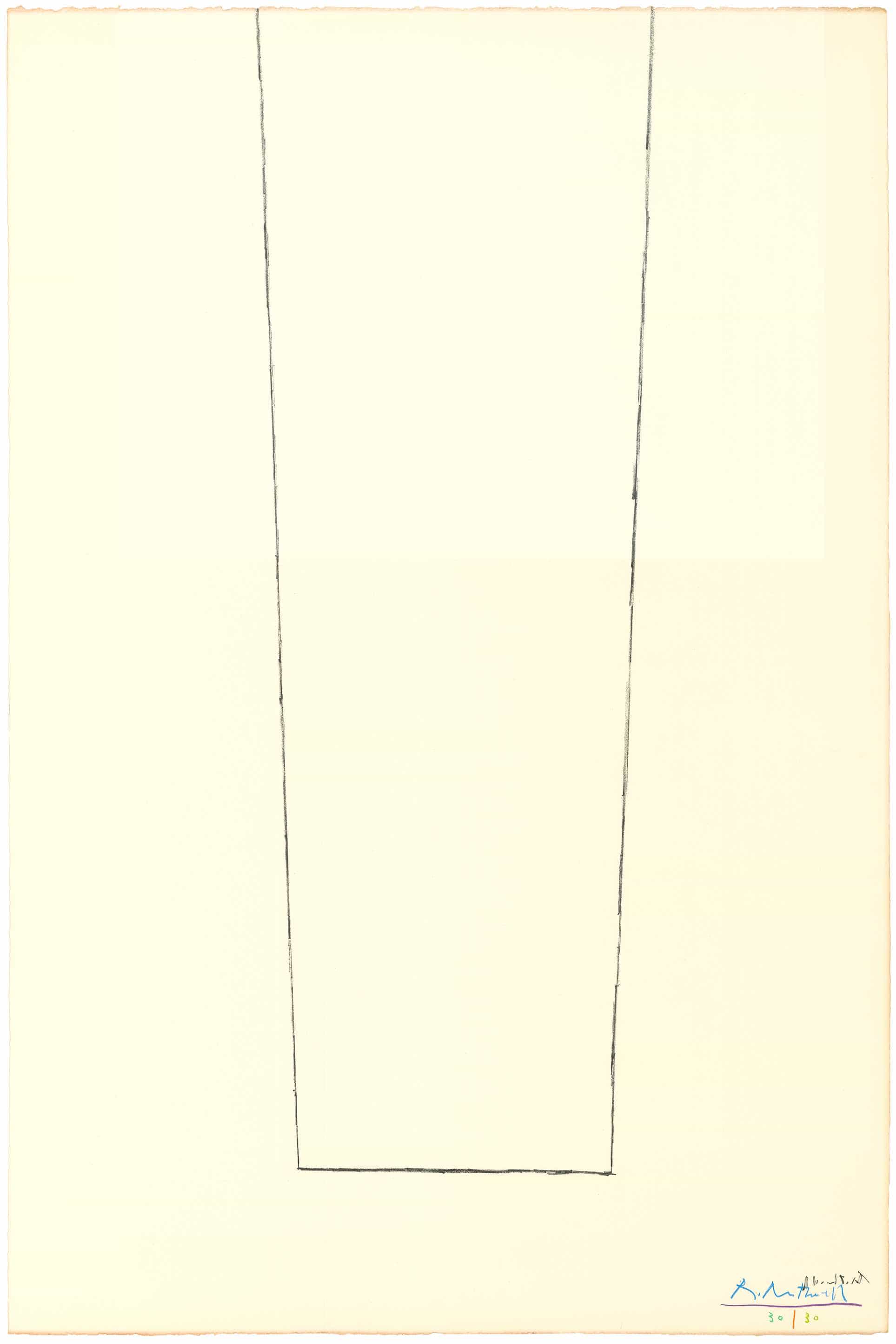 Robert Motherwell, Open On Two Whites, 1971-73