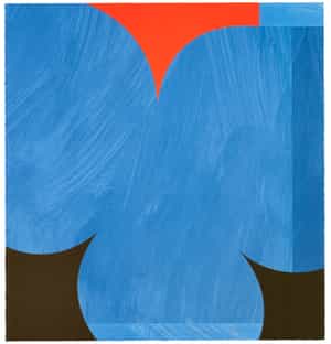 Sarah Crowner, Untitled (Blue Clovers), 2023