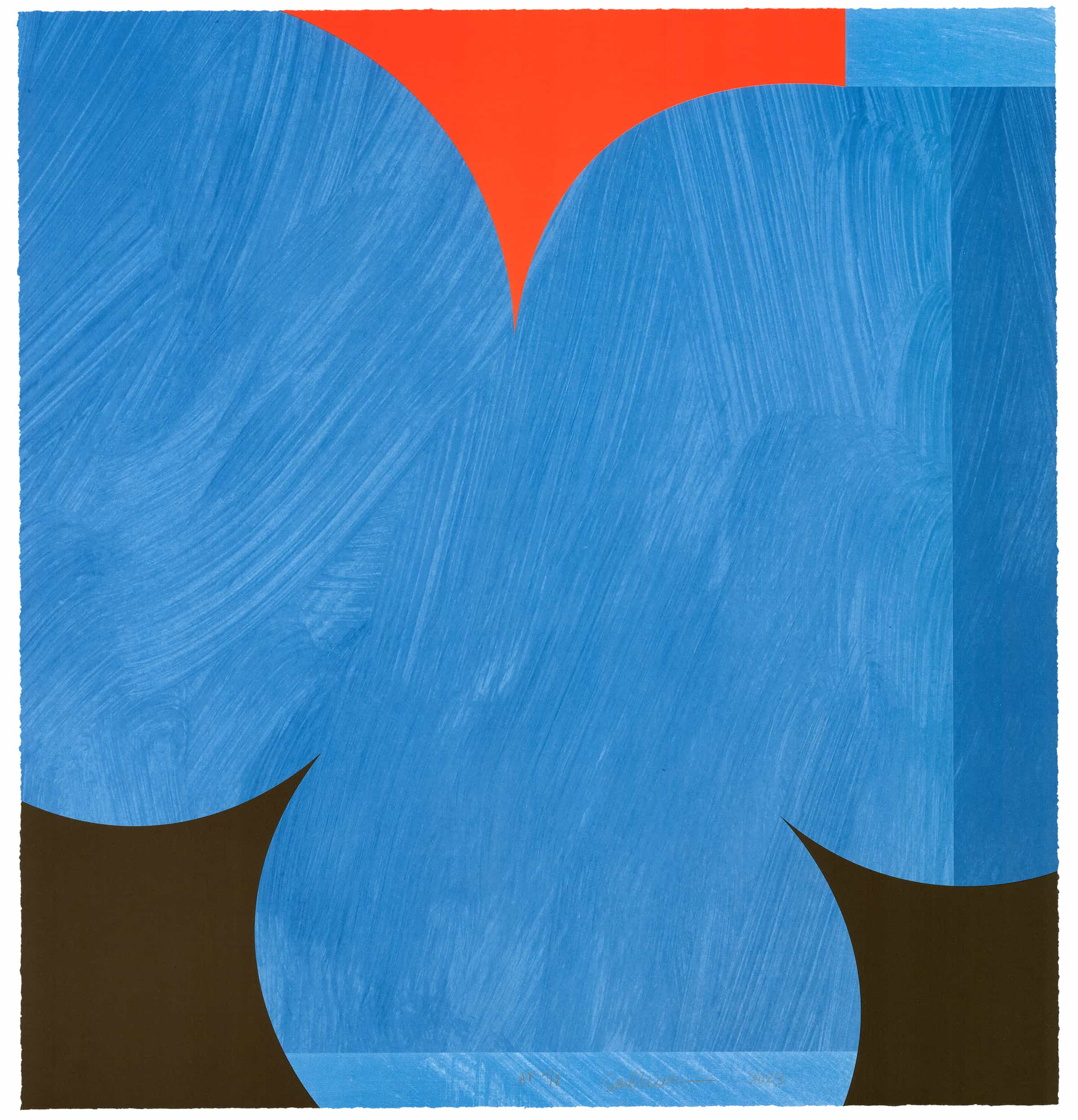 Sarah Crowner, Untitled (Blue Clovers), 2023