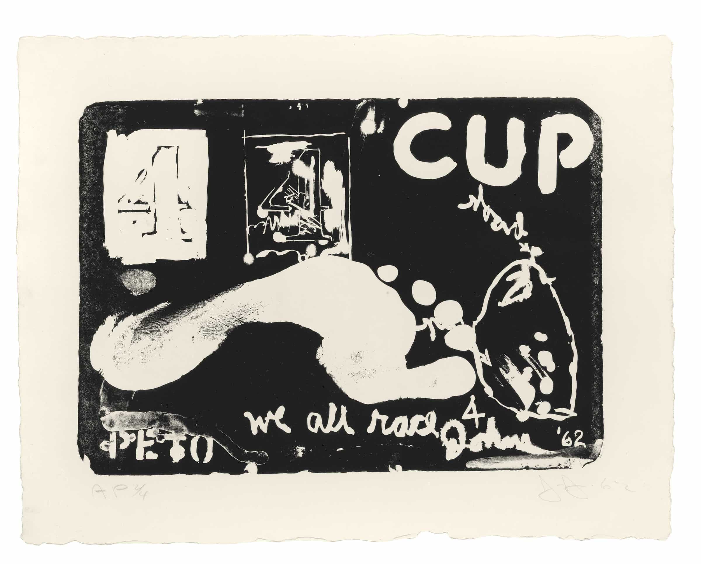 Jasper Johns, Cup We All Race 4, 1962