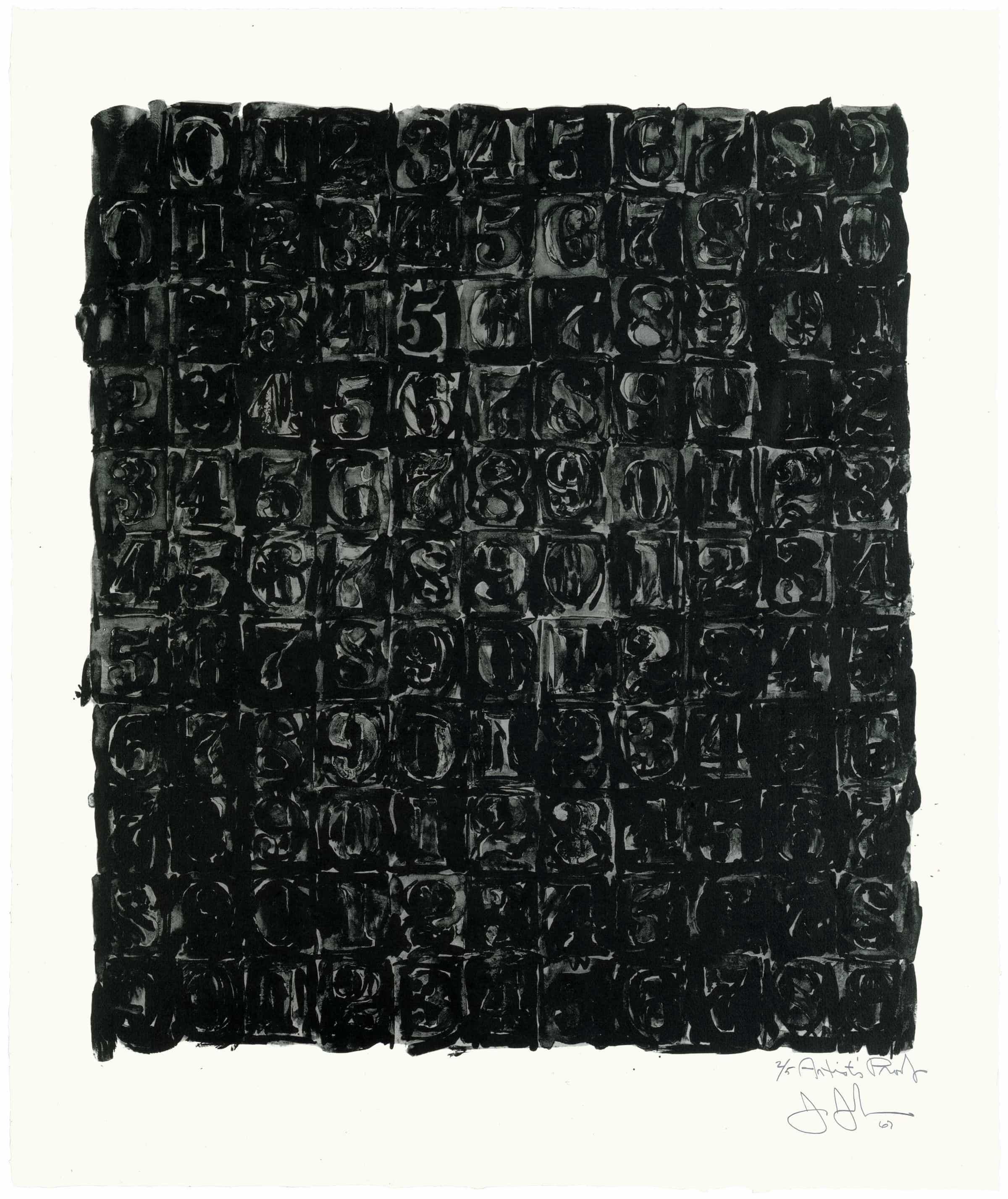 Jasper Johns, Numbers, 1967