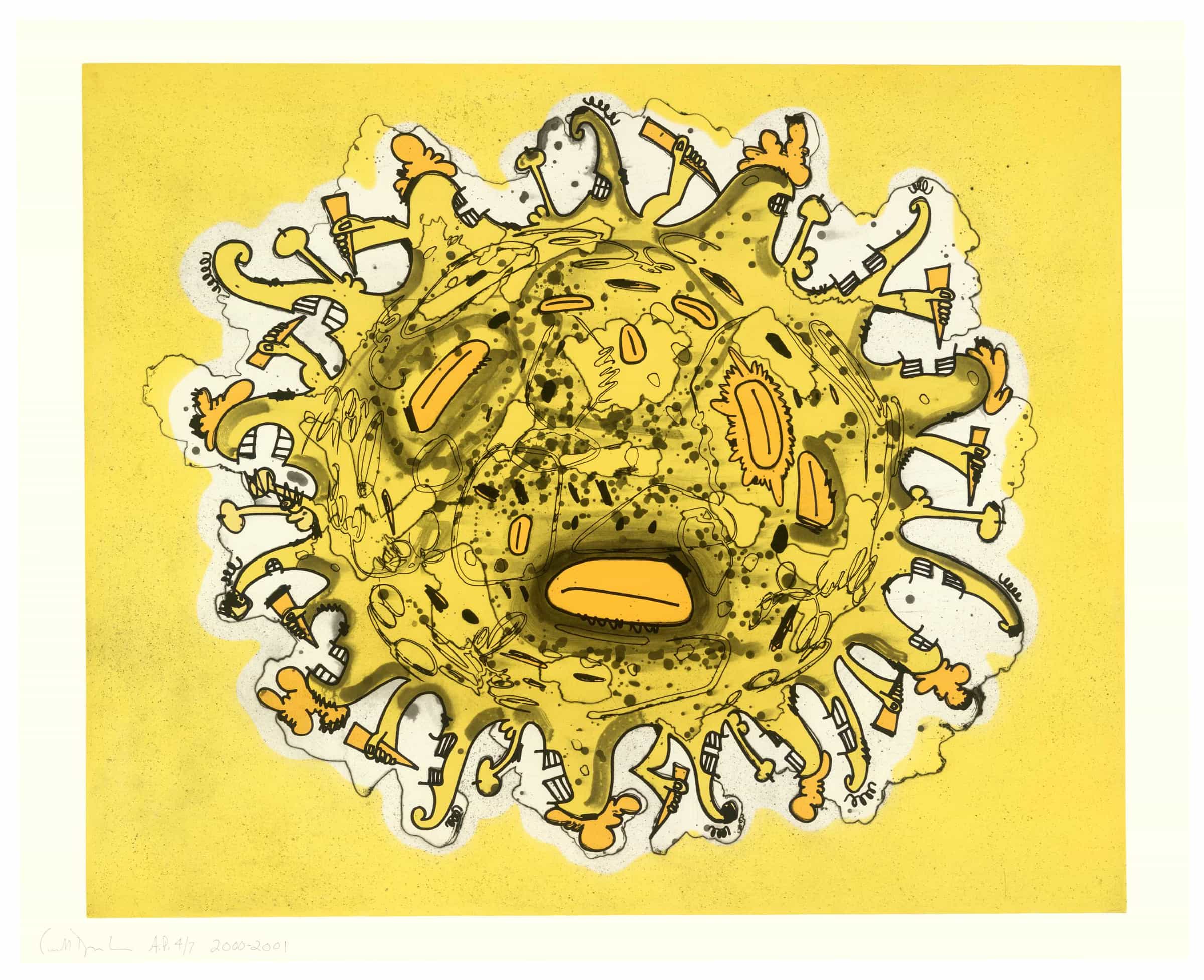 Carroll Dunham, The Sun, 2000-2001