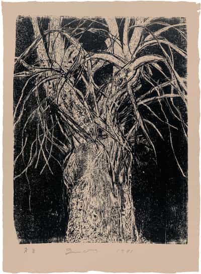 Jim Dine, The Big Black and White Woodcut Tree, 1981