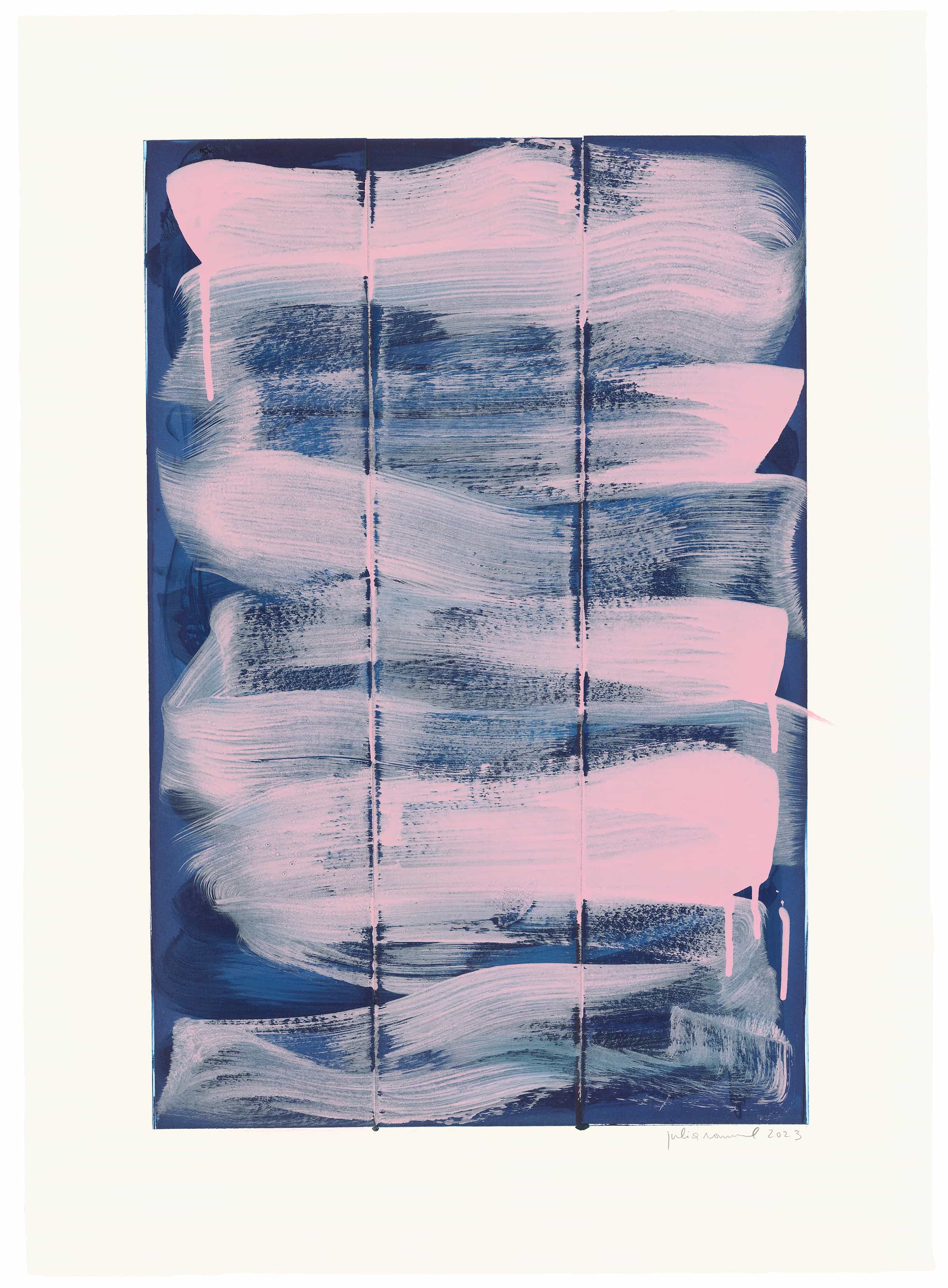 Julia Rommel, Untitled (pink/navy), 2023