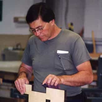 Frank D'Agostino working on Richard Tuttle's Step By Step.
