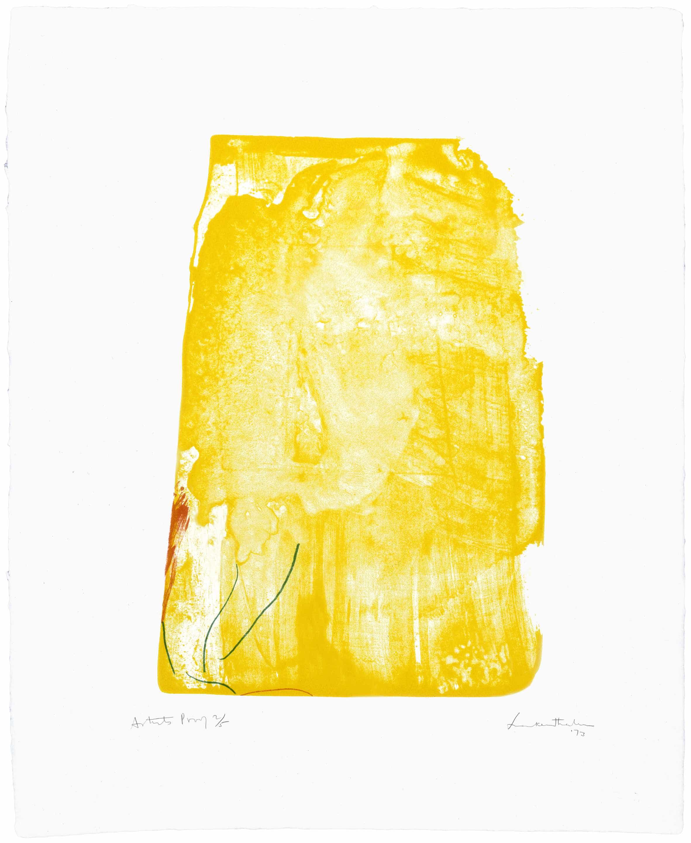 3/15 stretching yellow 1 絵画　28✕74.5　アート I Need Yellow, 1972-73, Helen Frankenthaler | Universal Limited