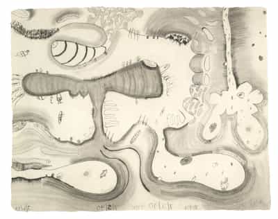 Carroll Dunham, At The Edge, 1990