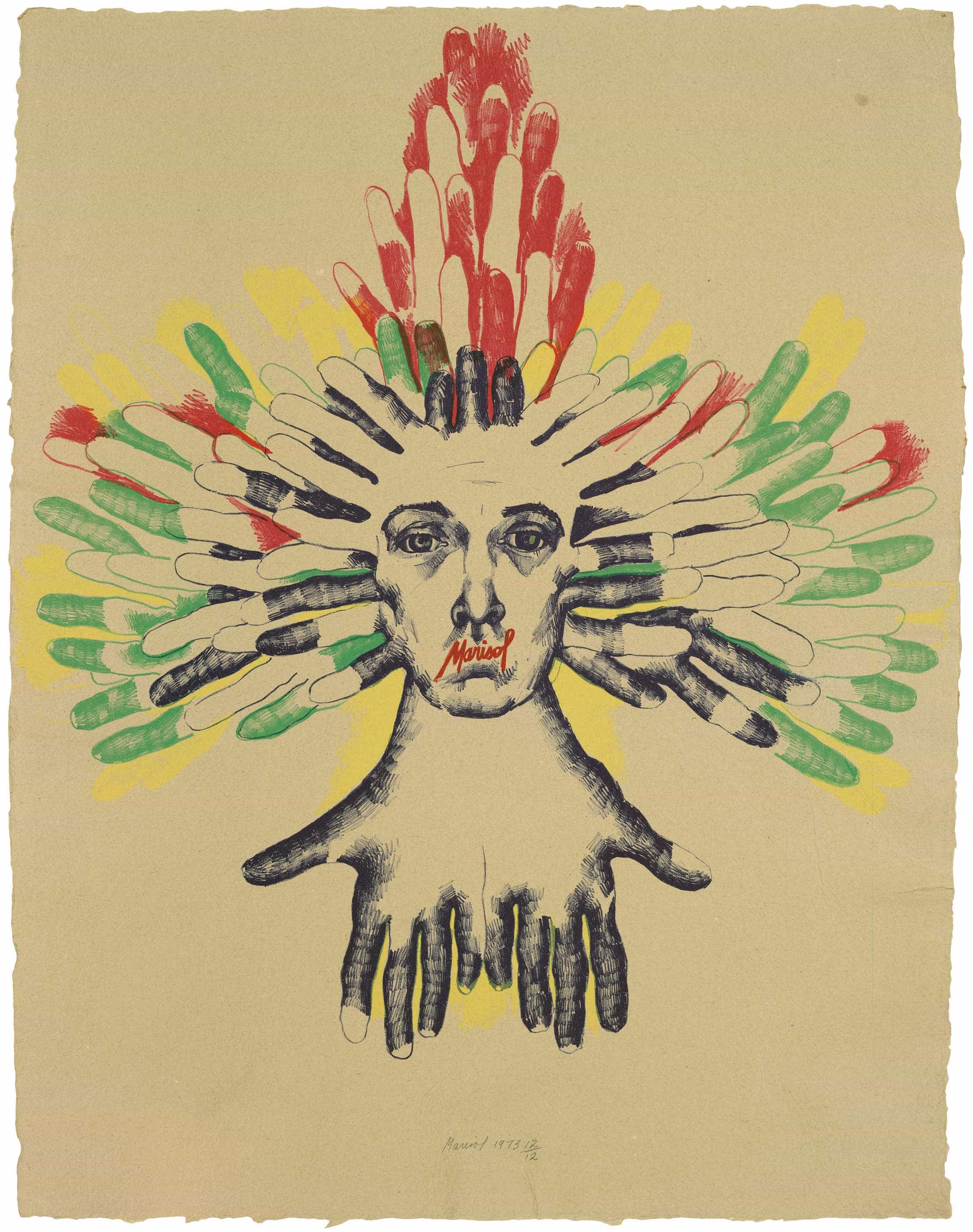 Marisol, Cultural Head, 1973