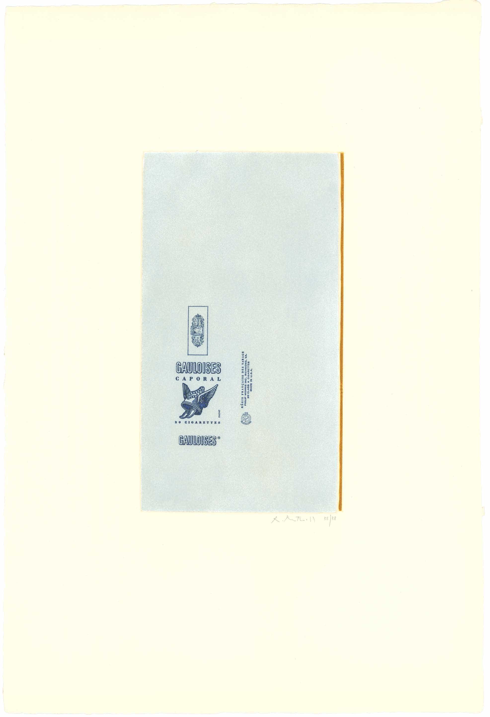 Robert Motherwell, Gauloises Bleues (Raw Umber Edge), 1971