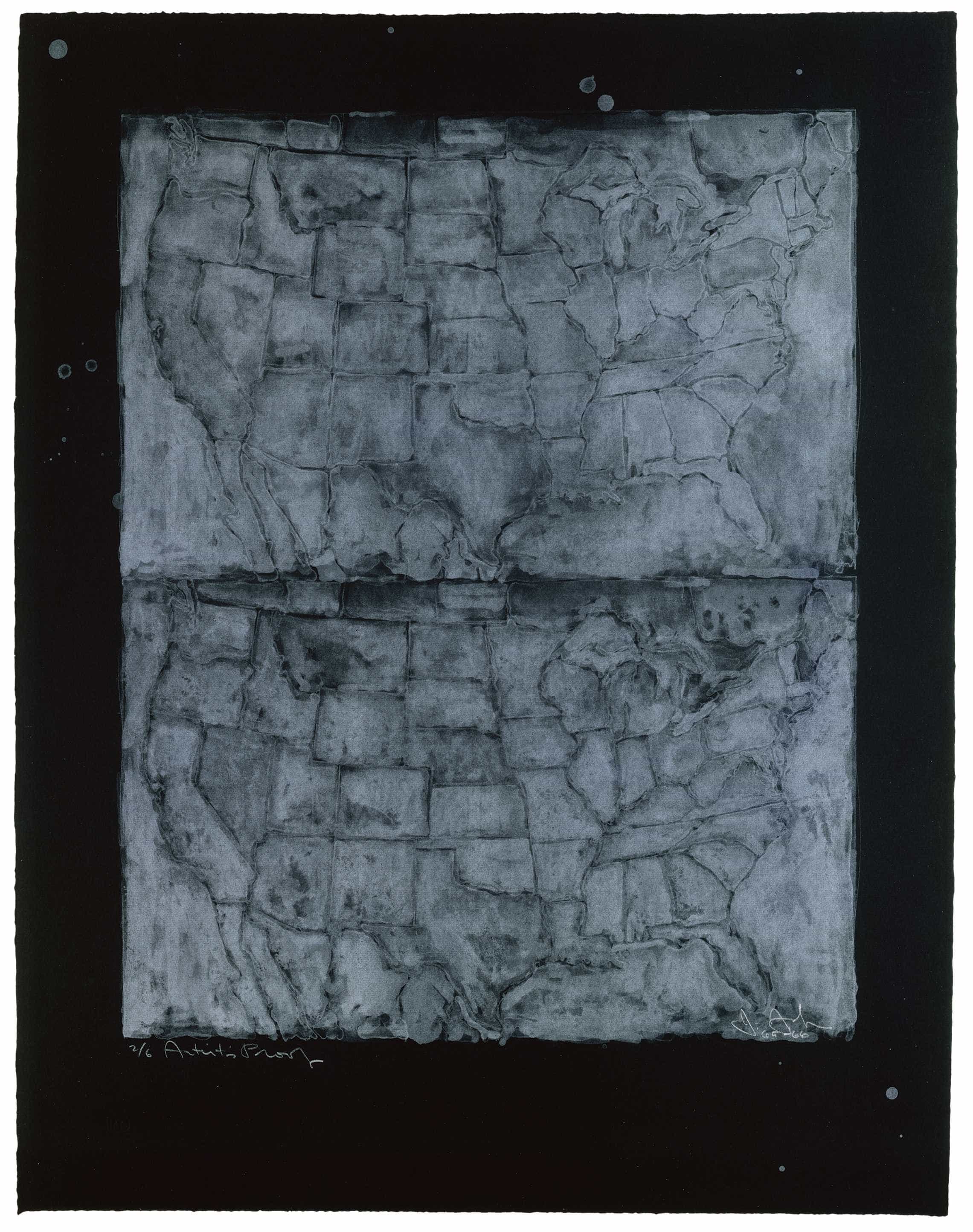 Jasper Johns, Two Maps I, 1965-66