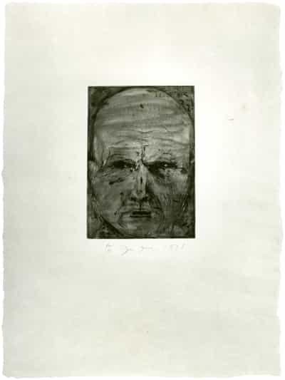 Jim Dine, Positive Self Portrait, State 2, 1975