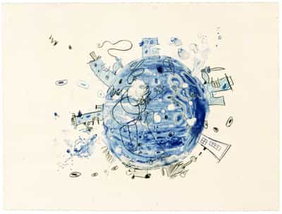 Carroll Dunham, Monotype (Blue 1), 1997