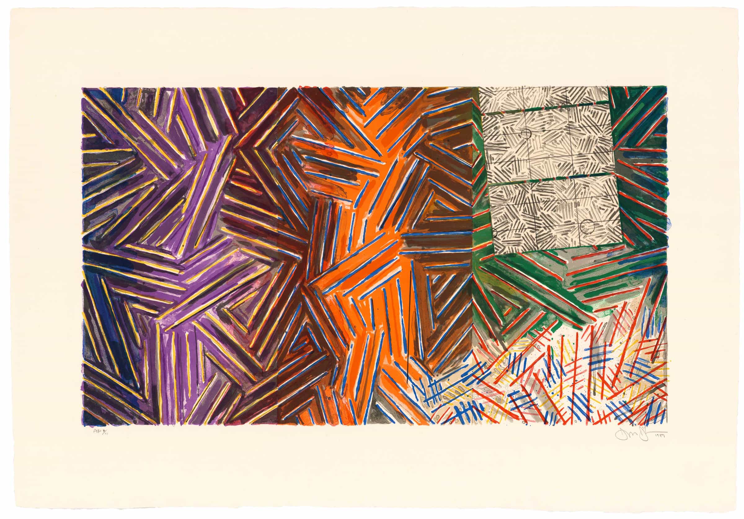 Jasper Johns, Between the Clock and the Bed, 1989