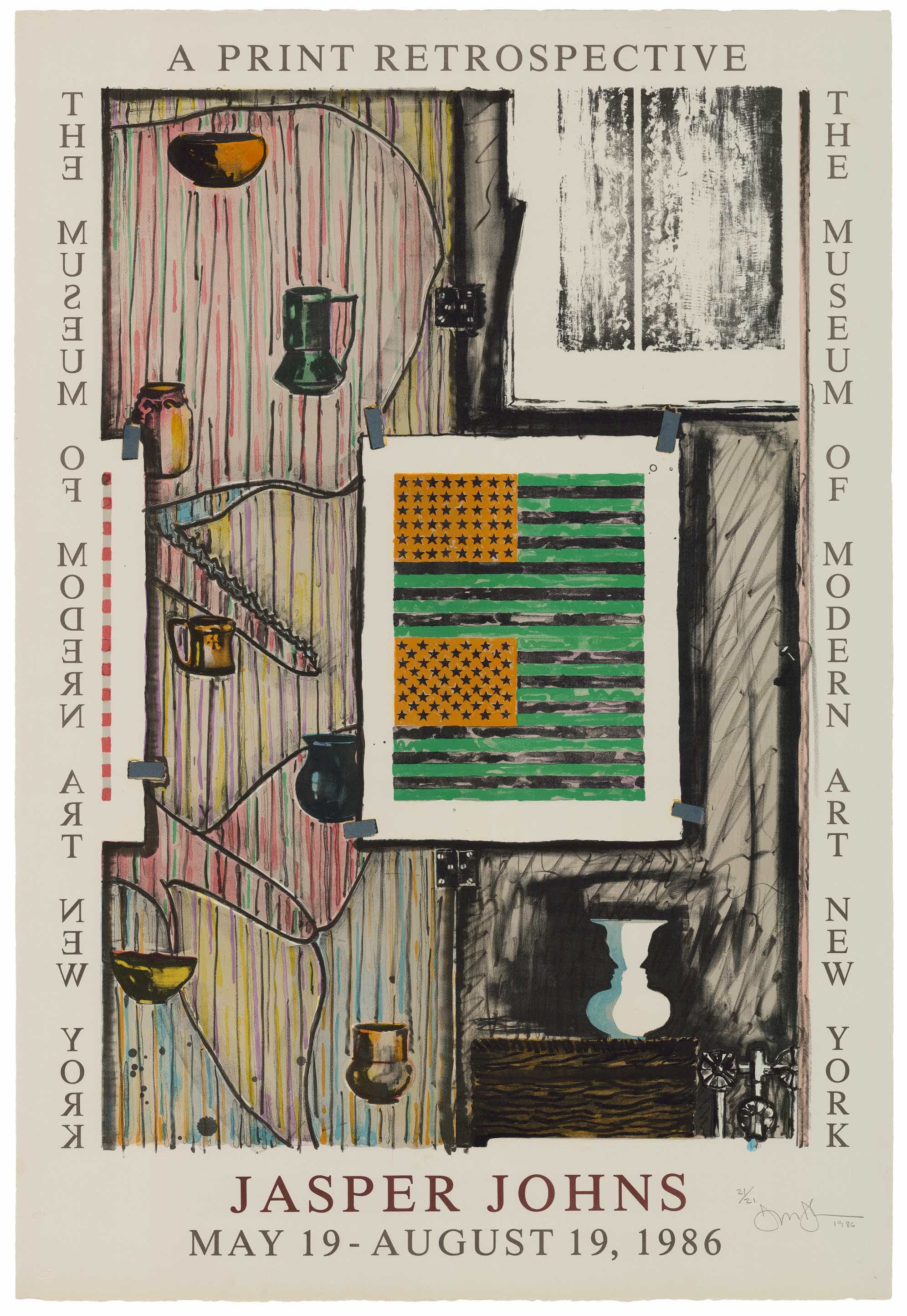 Jasper Johns, Ventriloquist (MoMA Poster), 1986