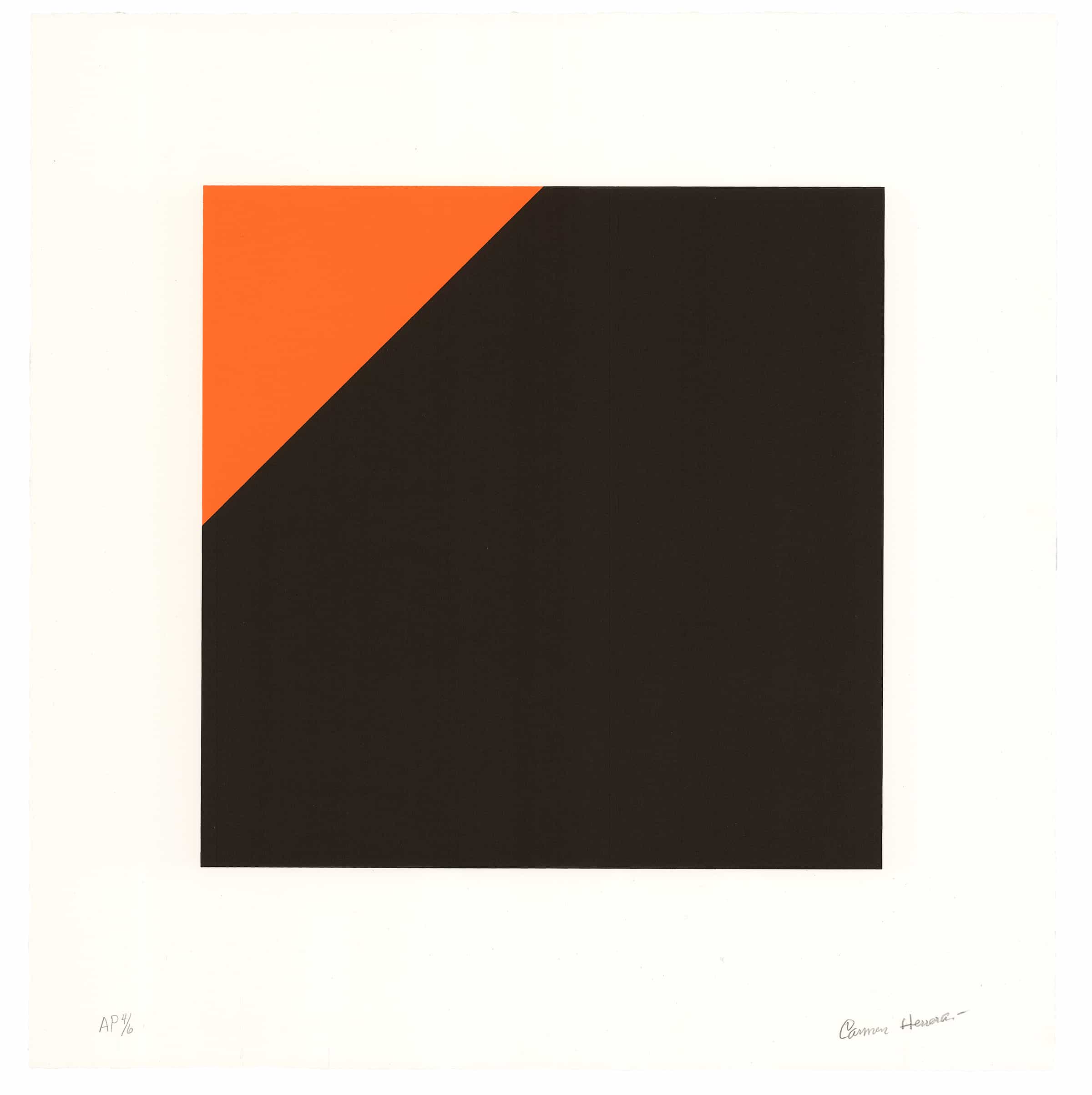 Carmen Herrera, Negro y Naranja, 2021