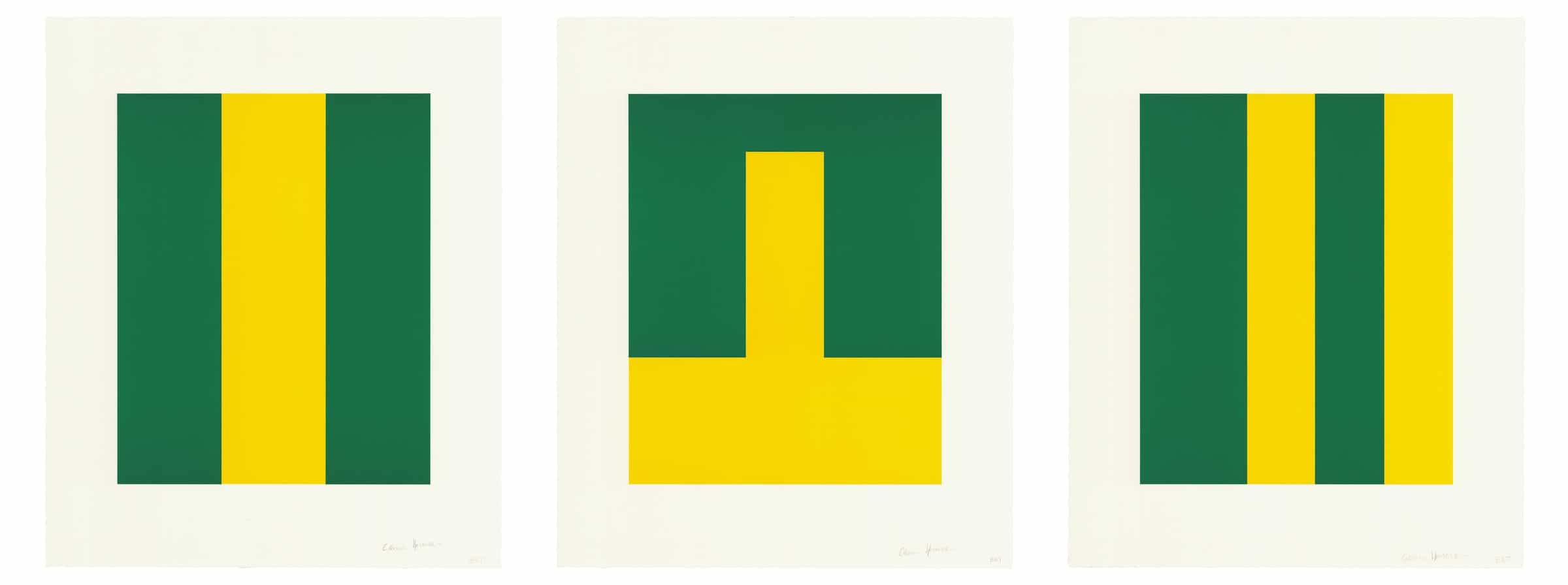 Carmen Herrera, Verde y Amarillo, 2017