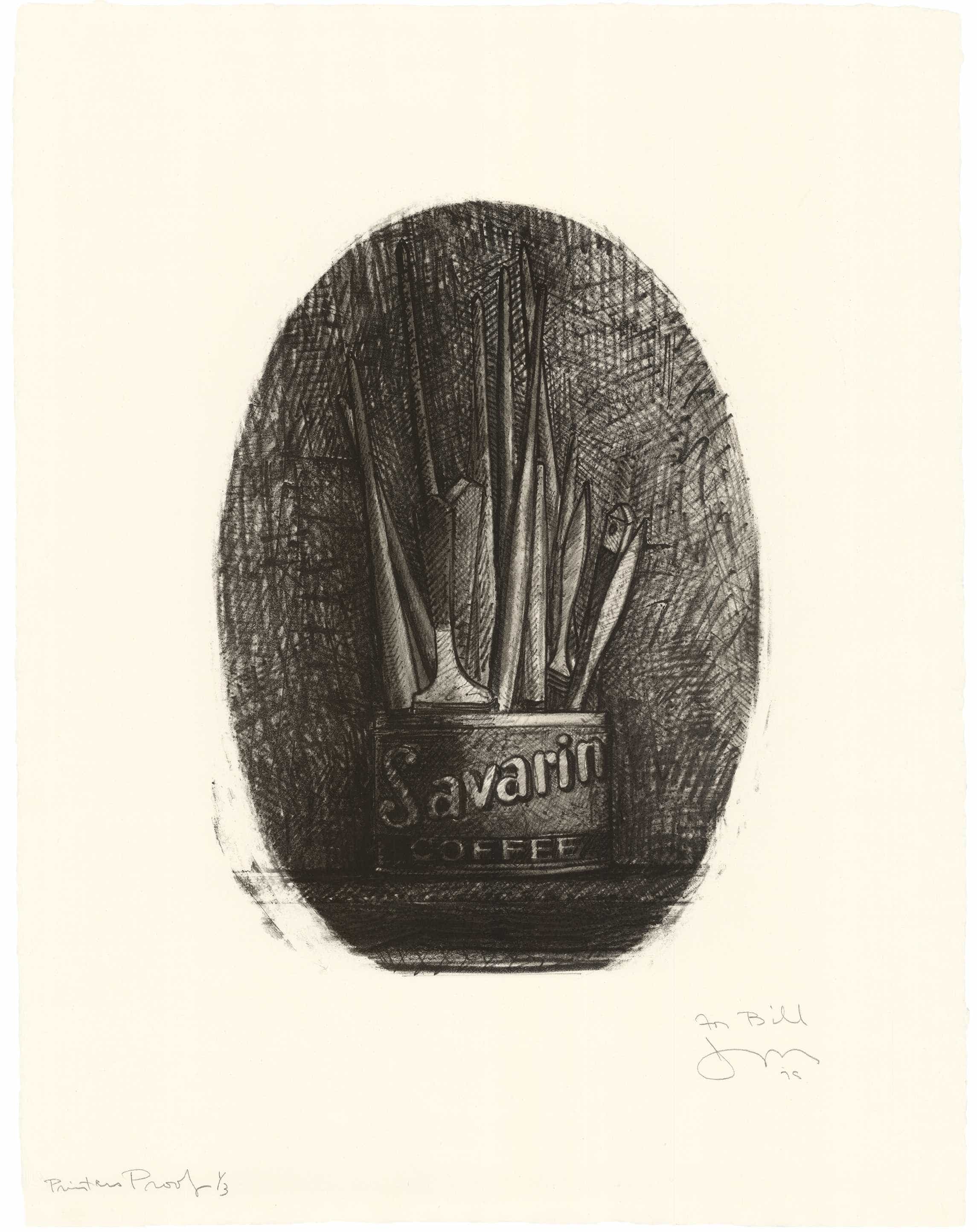 Jasper Johns, Savarin 4 (Oval), 1978