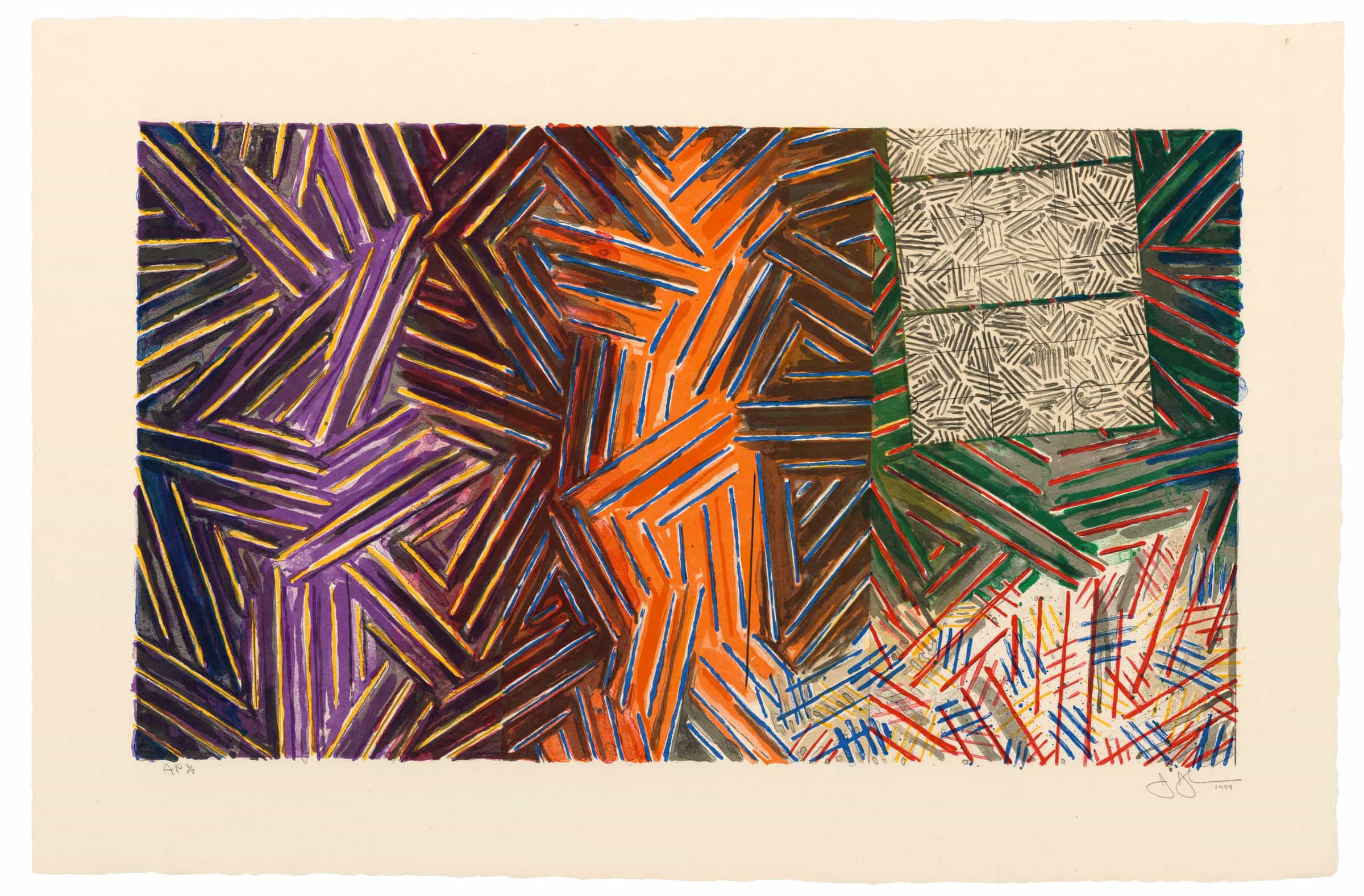 Jasper Johns, Between the Clock and the Bed, 1989