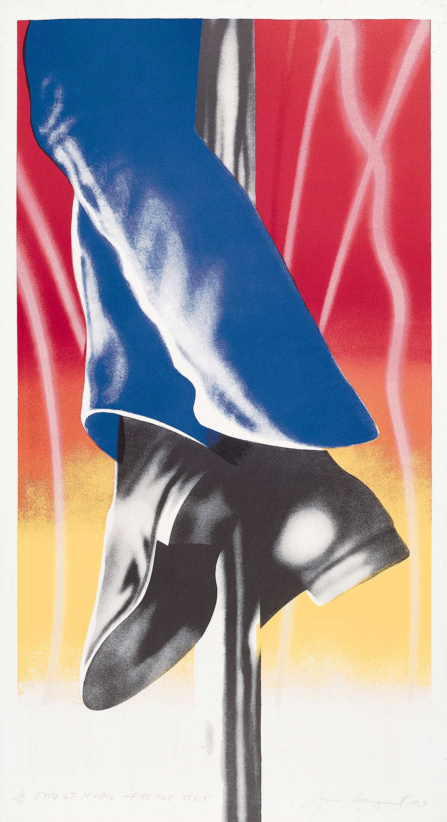 James Rosenquist, Expo 67 Mural - Firepole 33 x 17, 1965-66