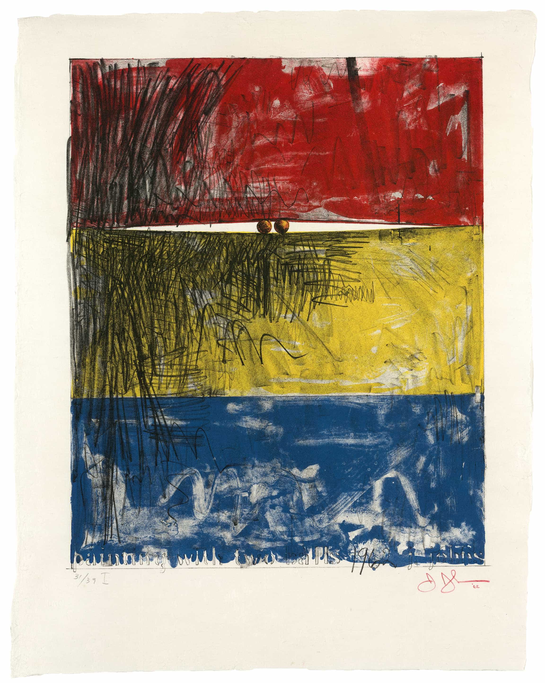 Jasper Johns, Painting with Two Balls I, 1962