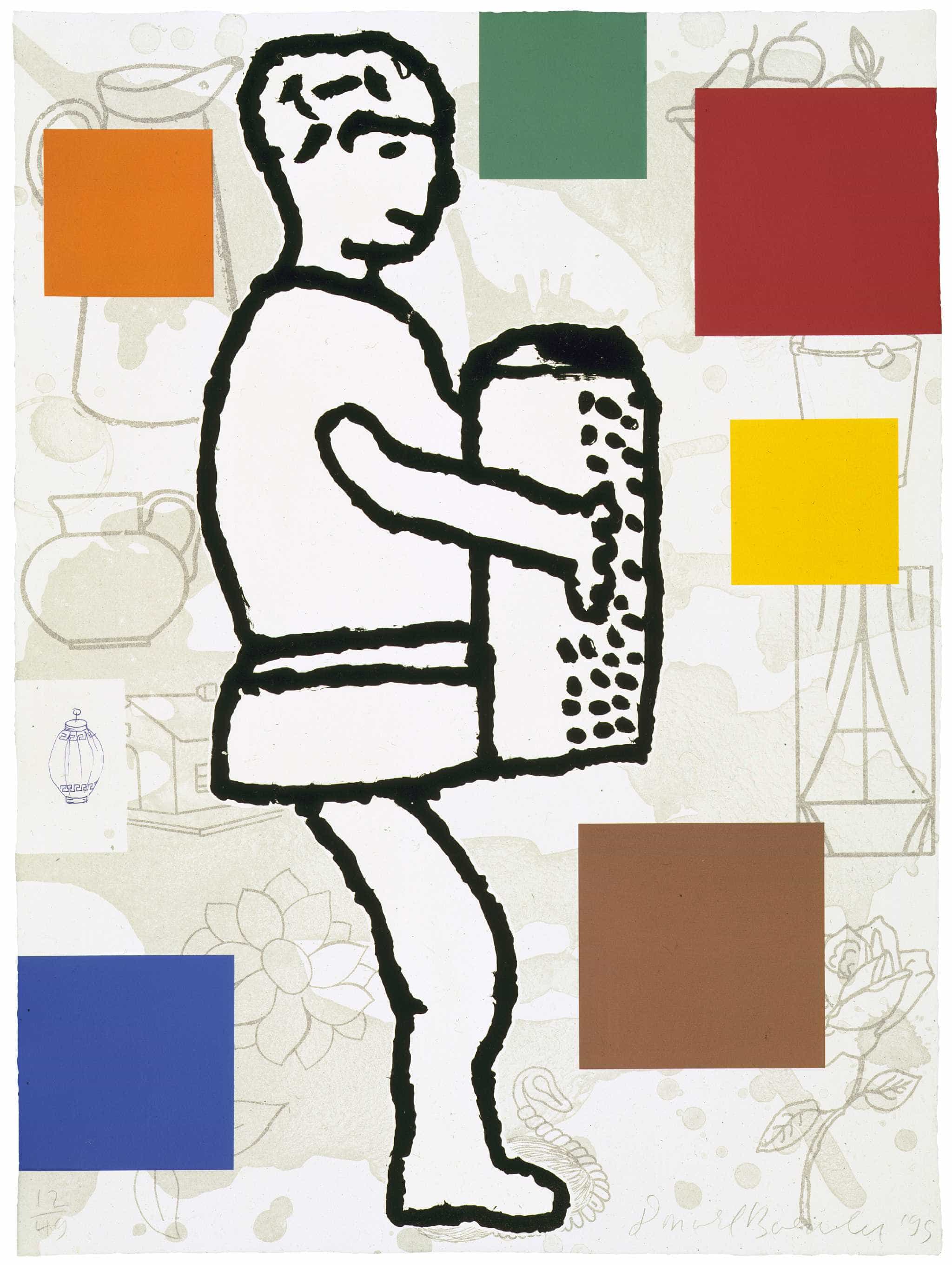 Donald Baechler, The Accordion Player #1, 1995