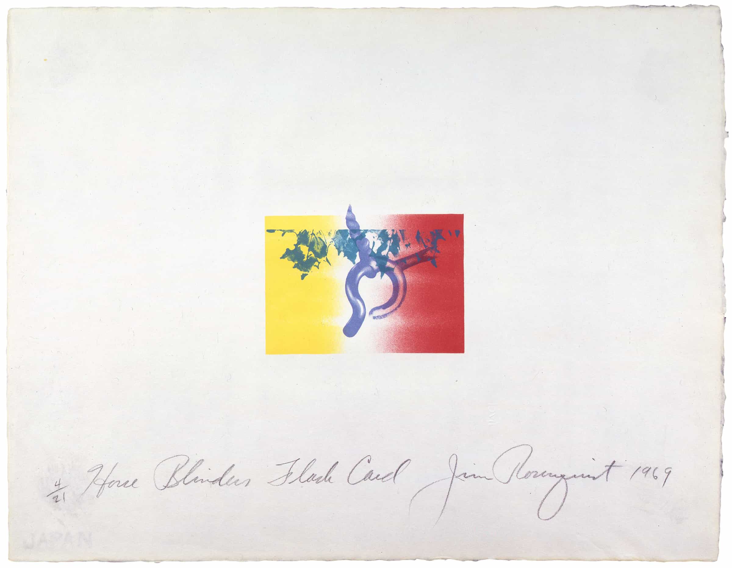 James Rosenquist, Horse Blinders Flash Card, 1969