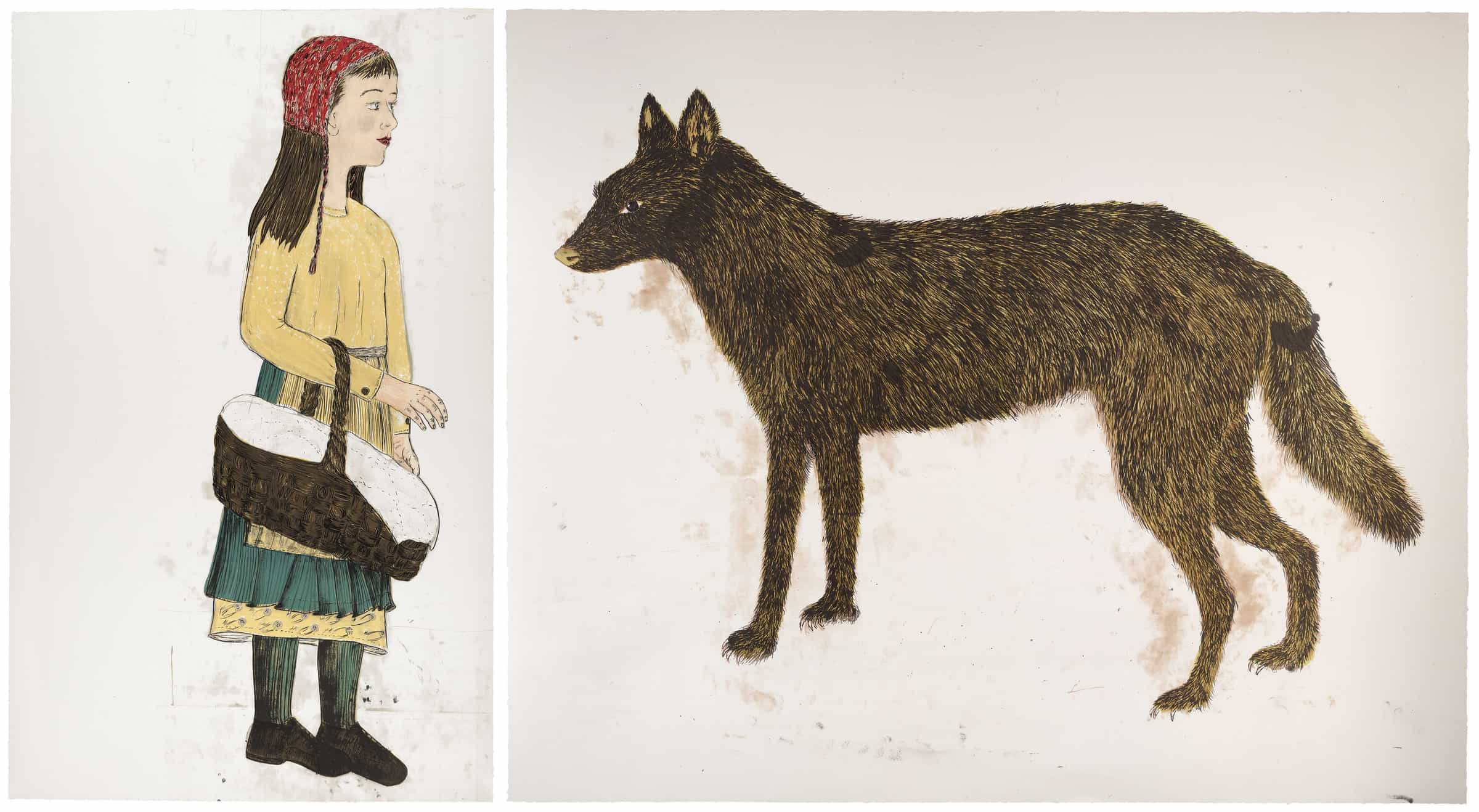 Kiki Smith, Companions (diptych), 2001